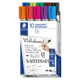 Lumocolor Whiteboard marker 10-pack 2 mm in de groep Pennen / Labelen en kantoor / Whiteboardstiften bij Voorcrea (126607)