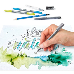 Mixed Watercolour & Handlettering 11-set in de groep Pennen / Kunstenaarspotloden en -stiften / Aquarelpotloden bij Voorcrea (126612)