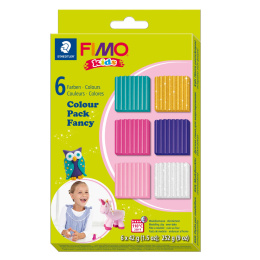 FIMO Kid Modelling Clay 6-pack Light colours in de groep Kids / Knutselspullen en verf voor kinderen / Creëren met klei bij Voorcrea (126645)