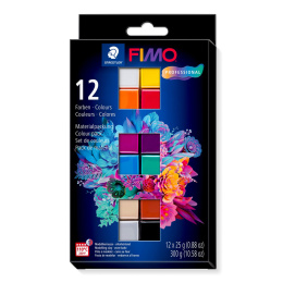 FIMO Professional Modelling Clay Basic colours 12-pack in de groep Creëren & Hobby / Creëren / Modelleren / Ovenhardende klei bij Voorcrea (126646)