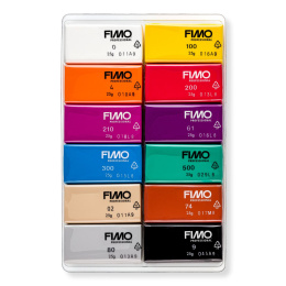 FIMO Professional Modelling Clay Basic colours 12-pack in de groep Creëren & Hobby / Creëren / Modelleren / Ovenhardende klei bij Voorcrea (126646)