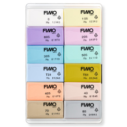 FIMO Soft Modelling Clay 12 x 25 g Pastel colours in de groep Creëren & Hobby / Creëren / Modelleren / Ovenhardende klei bij Voorcrea (126651)