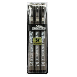 Fineliner Drawing System Black 3-pack in de groep Pennen / Schrijven / Fineliners bij Voorcrea (126754)