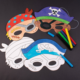 Paper Masks Pirates 12 pcs in de groep Kids / Leuk en leerzaam / Kinderfeestjes bij Voorcrea (126871)