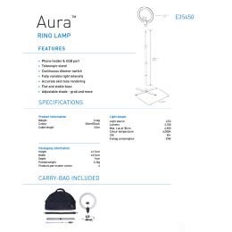 Aura Ring Floor Lamp in de groep Creëren & Hobby / Hobbytoebehoren / Verlichting bij Voorcrea (127936)