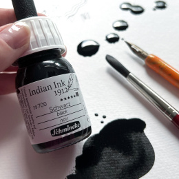 Indian Ink Black 28 ml in de groep Kunstenaarsmateriaal / Kunstenaarsverf / Inkt en Oost-Indische inkt bij Voorcrea (128023)