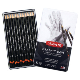 Graphic Potlood 12-set B-9H in de groep Kunstenaarsmateriaal / Krijt en potloden / Grafiet en potloden bij Voorcrea (128166)