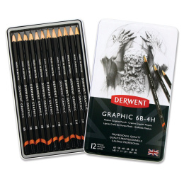 Graphic Potlood 12-set 6B-4H in de groep Kunstenaarsmateriaal / Krijt en potloden / Grafiet en potloden bij Voorcrea (128167)