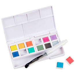 Pastel Shades Paint Pan Set 12 halve napjes in de groep Kunstenaarsmateriaal / Kunstenaarsverf / Aquarelverf bij Voorcrea (128195)