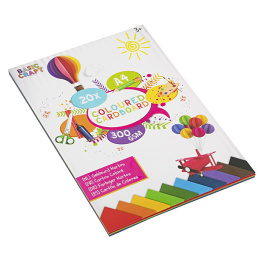 Gekleurd Karton 300g A4 20 Vellen in de groep Kids / Leuk en leerzaam / Knutselpapier & Tekenblok voor kinderen bij Voorcrea (128572)