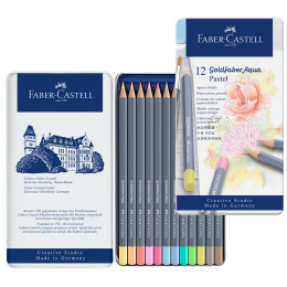 Goldfaber Aqua Aquarelpotloden 12-set Pastel in de groep Pennen / Kunstenaarspotloden en -stiften / Aquarelpotloden bij Voorcrea (128726)