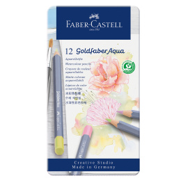 Goldfaber Aqua Aquarelpotloden 12-set Pastel in de groep Pennen / Kunstenaarspotloden en -stiften / Aquarelpotloden bij Voorcrea (128726)