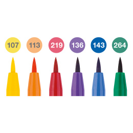 PITT Artist Brush 6-pack Colour in de groep Pennen / Kunstenaarspotloden en -stiften / Penseelstiften bij Voorcrea (128747)