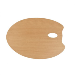 Ovale houten palet 30 x 40 cm in de groep Kunstenaarsmateriaal / Atelier / Schilderspaletten bij Voorcrea (129181)