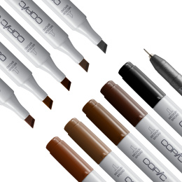 Ciao 5+1 Fineliner Hair Tones 2 in de groep Pennen / Kunstenaarspotloden en -stiften / Illustratiemarkers bij Voorcrea (129235)