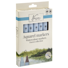  Aquarel Marker Set Dual Tip Forest 6st in de groep Pennen / Kunstenaarspotloden en -stiften / Aquarelpotloden bij Voorcrea (129350)