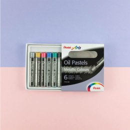 Oliepastel Metallic 6-set in de groep Kunstenaarsmateriaal / Krijt en potloden / Pastelkrijt bij Voorcrea (129514)