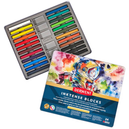 Inktense Blocks 24-set in de groep Pennen / Kunstenaarspotloden en -stiften / Aquarelpotloden bij Voorcrea (129545)