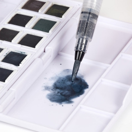 Tinted Charcoal Paint Pan Set 12 halve napjes in de groep Kunstenaarsmateriaal / Kunstenaarsverf / Aquarelverf / Aquarelverf in napje bij Voorcrea (129568)