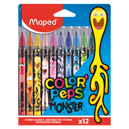 Colorpeps Viltstiften Monster 12-pack in de groep Kids / Kinderpotloden en -stiften / Viltstiften voor kinderen bij Voorcrea (129629)