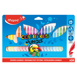 Colorpeps Viltstiften Jungle 24-pack in de groep Kids / Kinderpotloden en -stiften / Viltstiften voor kinderen bij Voorcrea (129633)
