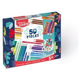 Coloring set 50-pack in de groep Kids / Kinderpotloden en -stiften / Viltstiften voor kinderen bij Voorcrea (129640)