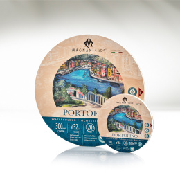 Aquarelblok Ronde Portofino 100% Katoen 300g 16cm 20 Sheets in de groep Papier & Blokken / Tekenblokken / Aquarelblokken bij Voorcrea (129656)