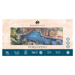 Aquarelblok Portofino 100% Katoen 300g Satin 12x23cm 20 Sheets in de groep Papier & Blokken / Tekenblokken / Aquarelblokken bij Voorcrea (129680)