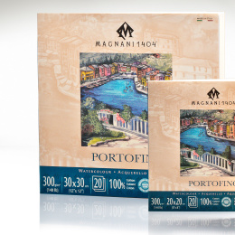 Aquarelblok Portofino 100% Katoen 300g Satin 30x30cm 20 Sheets in de groep Papier & Blokken / Tekenblokken / Aquarelblokken bij Voorcrea (129687)