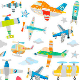 Stickers Vliegtuig 1 vel in de groep Kids / Leuk en leerzaam / Stickers bij Voorcrea (129986)