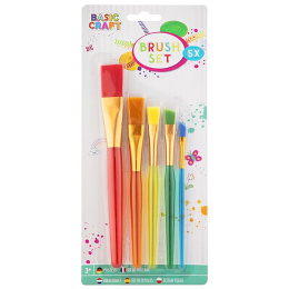 Kinderpenselen 5-pack in de groep Kids / Knutselspullen en verf voor kinderen / Penselen voor kinderen bij Voorcrea (130031)