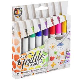 Textielstiften 8-set in de groep Creëren & Hobby / Verf / Textielverf en Textielstiften bij Voorcrea (130033)