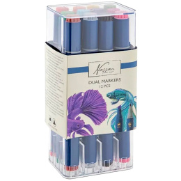 Dual Markers 12-set in de groep Pennen / Kunstenaarspotloden en -stiften / Illustratiemarkers bij Voorcrea (130034)