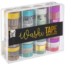 Washi Tape in Opbergbak, 40st. #3 in de groep Creëren & Hobby / Hobbytoebehoren / Washi Tape bij Voorcrea (130036)