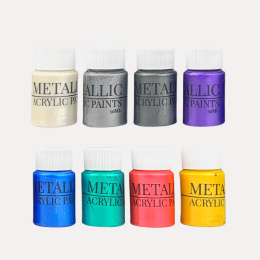 Acrylverf Metallic Pearl 30 ml 8-set in de groep Kunstenaarsmateriaal / Kunstenaarsverf / Acrylverf bij Voorcrea (130038)