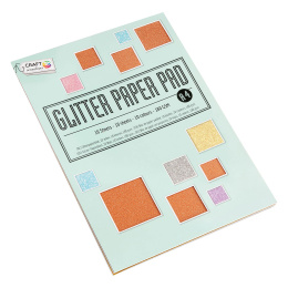 Gekleurd Glitter Papier Blok A4 10 vellen in de groep Kids / Leuk en leerzaam / Knutselpapier & Tekenblok voor kinderen bij Voorcrea (130039)