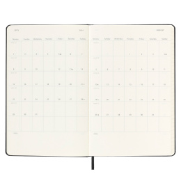 12M Daily Kalender Hardcover Large Black in de groep Papier & Blokken / Kalenders en agenda's / 12 maanden agenda's bij Voorcrea (130154)