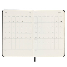 12M Daily Kalender Hardcover Pocket Black in de groep Papier & Blokken / Kalenders en agenda's / 12 maanden agenda's bij Voorcrea (130158)