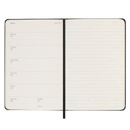 12M Weekly Notebook Hardcover Pocket Black in de groep Papier & Blokken / Kalenders en agenda's / 12 maanden agenda's bij Voorcrea (130164)