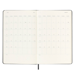 12M Weekly Planner Horizontal Hardcover Large Black in de groep Papier & Blokken / Kalenders en agenda's / 12 maanden agenda's bij Voorcrea (130173)