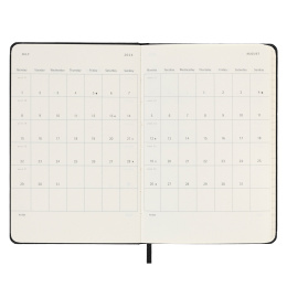 12M Weekly Planner Horizontal Hardcover Pocket Black in de groep Papier & Blokken / Kalenders en agenda's / 12 maanden agenda's bij Voorcrea (130174)