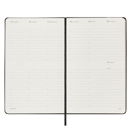 12M Weekly Planner Vertical Hardcover Large Black in de groep Papier & Blokken / Kalenders en agenda's / 12 maanden agenda's bij Voorcrea (130175)