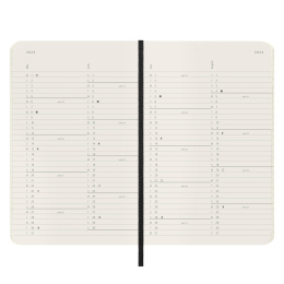 12M Monthly Kalender Softcover Pocket Black in de groep Papier & Blokken / Kalenders en agenda's / 12 maanden agenda's bij Voorcrea (130190)