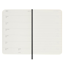 12M Weekly Notebook Softcover Pocket Black in de groep Papier & Blokken / Kalenders en agenda's / 12 maanden agenda's bij Voorcrea (130196)