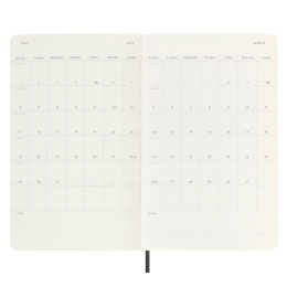 12M Weekly Notebook Horizontal Softcover Large Black in de groep Papier & Blokken / Kalenders en agenda's / 12 maanden agenda's bij Voorcrea (130203)