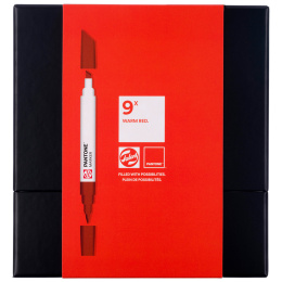 Marker 9-set Warm Red in de groep Pennen / Kunstenaarspotloden en -stiften / Illustratiemarkers bij Voorcrea (130492)