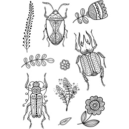 Clear Stamps Insecten in de groep Creëren & Hobby / Hobbytoebehoren / Stempels bij Voorcrea (130560)