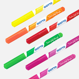 Turbo Soft Brush Pen Fluo 6-set in de groep Kids / Kinderpotloden en -stiften / Viltstiften voor kinderen bij Voorcrea (130608)