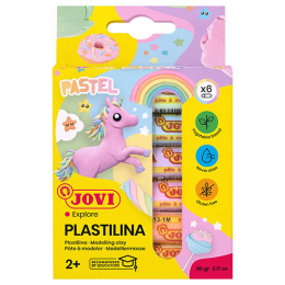 Plastilina Kleiset 6 stuks Pastel 15 g in de groep Kids / Knutselspullen en verf voor kinderen / Creëren met klei bij Voorcrea (130617)