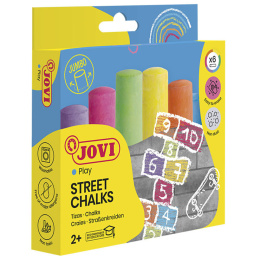 Stoepkrijt Jumbo 6-set in de groep Kids / Feestdagen / seizoen voor kinderen / Buitenspelen / Stoepkrijt bij Voorcrea (130625)